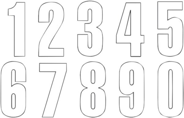 BLACKBIRD RACING Number #4 13X7Cm Wh