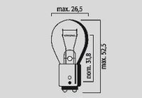 LAMPADINA 12V 18/5W BAY15D 10PK