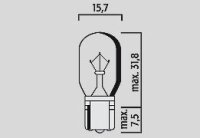 BULB 12V16W T15 W2 1X9 5D 10PK