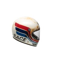 Premier casque intégral Vintage Trophy BTR 8BM blanc bleu rouge mat