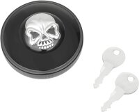 DRAG SPECIALTIES Cap Vnt W/Lock Skl Blk
