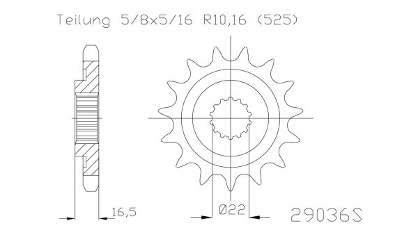 Esjot Ritzel 525 14Z Racing