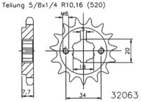 Esjot Ritzel 520 13Z Standard