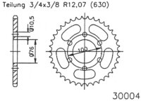 Esjot Kettenrad 630 41Z Stahl Schwarz
