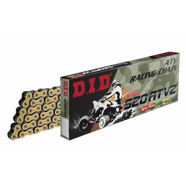 DID Kette 520 Atv2 94 N Gold/Grau Offen