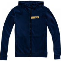 100% Zip Hoodie Chamber Blau