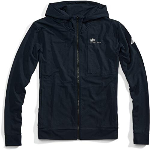 100% Hoodie Zip Regent Blau