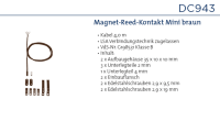 Daitem DC943 Contatto reed magnetico mini, marrone VdS-B...