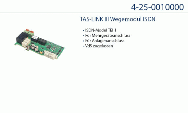 Daitem 4-25-0010000 TAS-Link TEI 1 module directionnel ISDN pour TAS-LinkIII et TAS-LinkIV