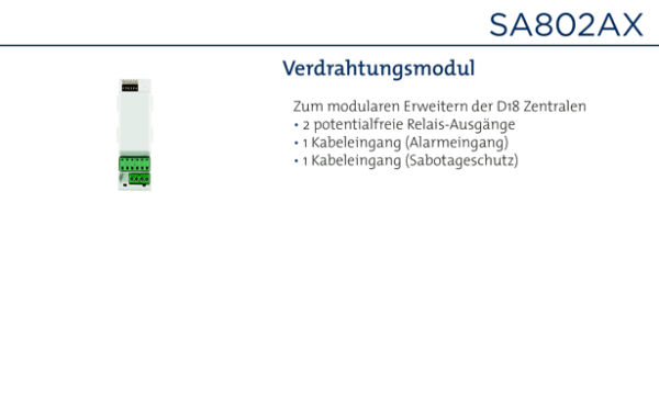 Moduł okablowania Daitem SA802AX D18