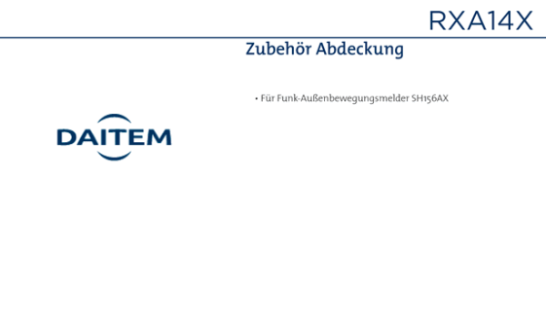 Daitem RXA14X Uszczelka i soczewki do SH156AX, SH158AX