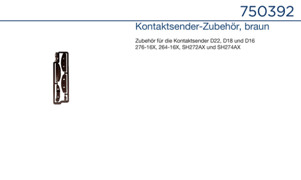 Daitem 750392 Tilbehørssæt til kontaktsender, brun