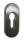Rosone di protezione scorrevole per porte in metallo/ ovale 461/14, NIRO, spessore 14 mm