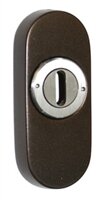 Scure di sicurezza core-pull per porte in metallo/OVAL 485 KZS, marrone, sporgenza cilindrica 5-10 mm