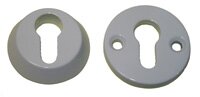 Scure di sicurezza per porte in legno, rotonda, PZ 470/14, bianca, spessore 14 mm