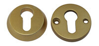 Rosaces de protection pour portes en bois, rondes, PZ 470/14, F3 (doré), 14 mm dépaisseur