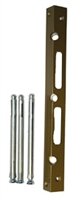 Gâche équerre avec ancrage pour cheville murale 300x25x25, COULEUR OR