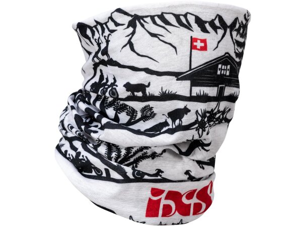 iXS Schlauchtuch Micro weiss-schwarz 00