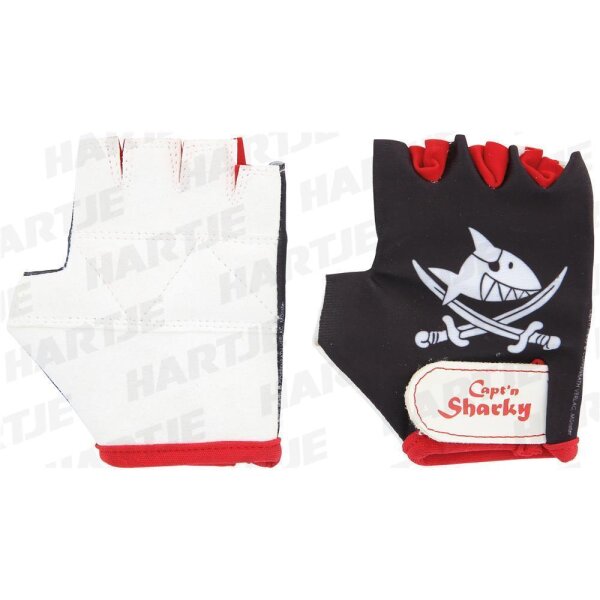Bike Fashion Guantes infantiles Sharky Negro/Blanco/Rojo
