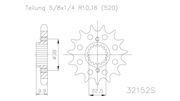 ESJOT drive pinion "32152"