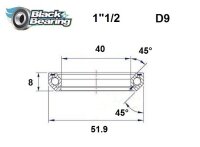 BLACK BEARING Hb 40X51.9X8Mm 45 /45
