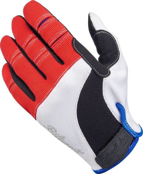 BILTWELL Gloves Moto Rd/Wh/Bl Md