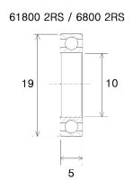 BLACK BEARING Bearing Max 10X19X5Mm