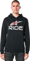 HOODIE RIDE 4.0 P/O BK/RD/WT M