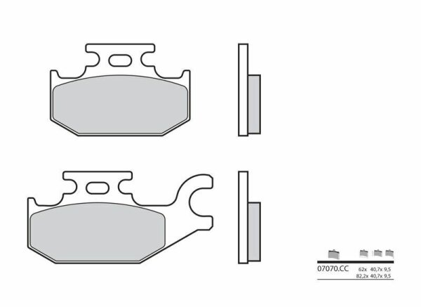 BREMBO Scooter Carbon Keramik Bremsbeläge - 07070