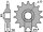 PBR Steel Standard Front Sprocket 2083 - 525