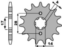 PBR Steel Standard Front Sprocket 2107 - 420