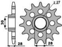 Standardowa stalowa zębatka przednia PBR 2148 - 525