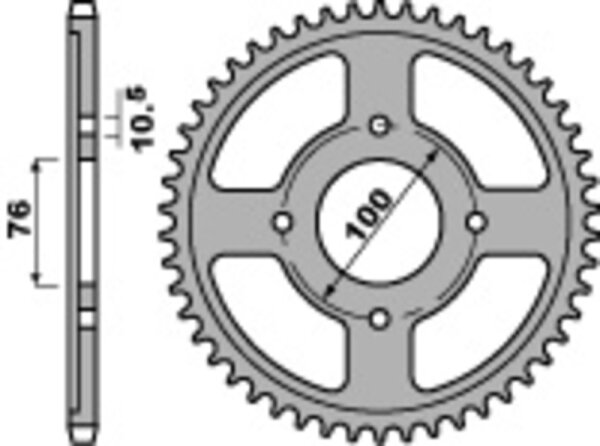 PBR Standard tandhjul C45 stål 817 - 530