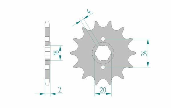 AFAM Steel Standard Front Sprocket 20203 - 520