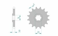 AFAM Steel Standard Front Sprocket 22205 - 428