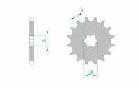 AFAM standard tandhjul i stål foran 28200 - 428