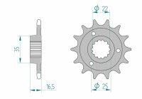 AFAM Standard front pinion i stål 52613 - 525
