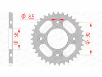 AFAM Standard Stahlritzel hinten 10117 - 420