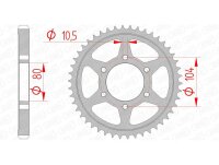 Pignone posteriore standard AFAM in acciaio 16604 - 530