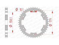 Pignone posteriore standard AFAM in acciaio 35804 - 525