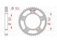Pignone posteriore standard AFAM in acciaio 86603 - 530