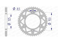 Pignone posteriore AFAM Ultralight in alluminio 11212 - 520