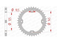 AFAM Standard Stahlritzel hinten 12407 - 520