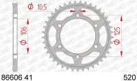 AFAM Standard Stahlritzel hinten 86606 - 520
