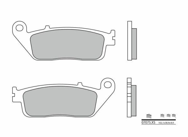 BREMBO Scooter Sintermetall Bremsbeläge - 07075XS