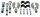 RACETECH Fitting Kit Vertigo Hand Guard Ã˜22/28,6mm Articulated
