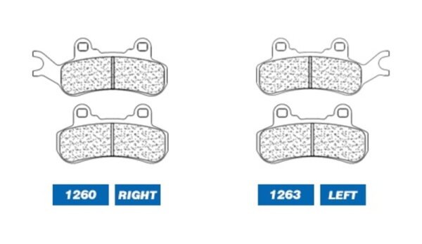 Plaquettes de frein en métal fritté CL BRAKES ATV - 1263ATV1