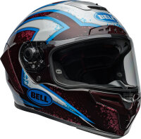 Bell Race Star DLX Flex Helm - Xenon Gloss Blue/Retina
