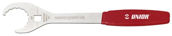 Unior 1609/2HOBBY-US Cuvette de palier intérieur, ouverte, 16 dents, red
