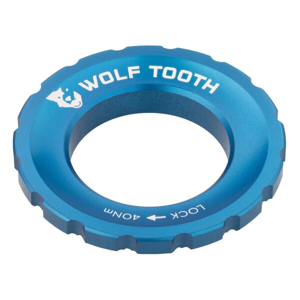 Wolf Tooth Centerlock Lockring, External Spline, blue